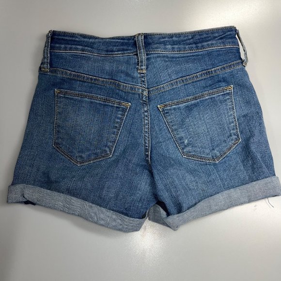 2 universal threads denim shorts size 00/24 blue red spring summer - Picture 6 of 10